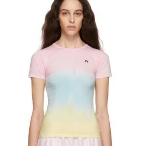 Marine Serre pink tie dye T shirt size “M” true XS